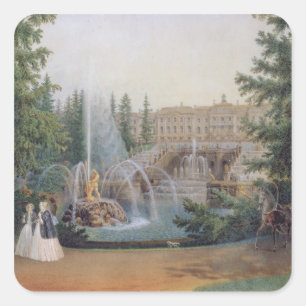 Adesivo Quadrado Vista da Cascata Marly
