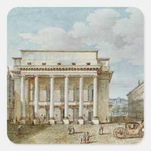 Adesivo Quadrado Vista da fachada do teatro Italien