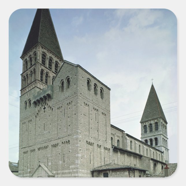 Adesivo Quadrado Vista da fachada oeste, século 10-11 (Frente)