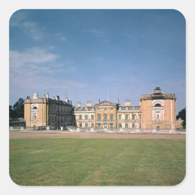 Adesivo Quadrado Vista da frente oeste, reconstruída 1746-61 (Frente)