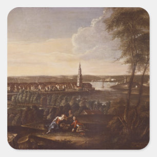 Adesivo Quadrado Vista da igreja do Espírito Santo