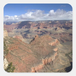 Adesivo Quadrado Vista da margem sul do Grand Canyon, Arizona,
