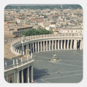 Adesivo Quadrado Vista da praça