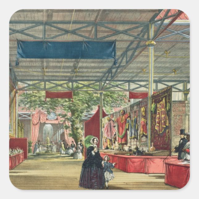 Adesivo Quadrado Vista da seção Índia da exposição de Excelentes (Frente)