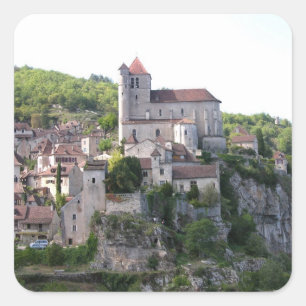 Adesivo Quadrado Vista da vila e da igreja (foto) 3