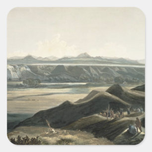 Adesivo Quadrado Vista das Montanhas Rochosas, placa 44 do Volume