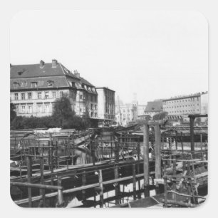 Adesivo Quadrado Vista de "Fischerinsel", Berlim, c.1910