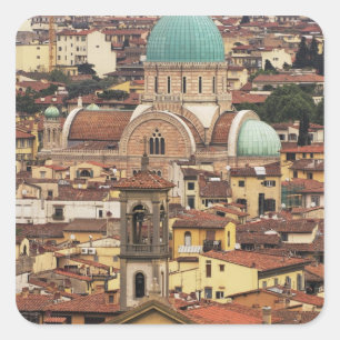 Adesivo Quadrado Vista de Florença, Itália da Piazza