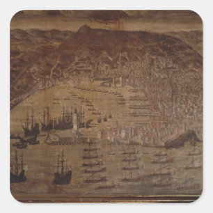 Adesivo Quadrado Vista de Genoa