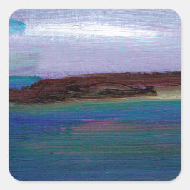 Adesivo Quadrado Vista de Mar de Longas Dimensões
