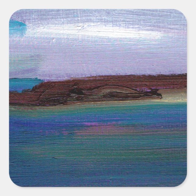 Adesivo Quadrado Vista de Mar de Longas Dimensões (Frente)