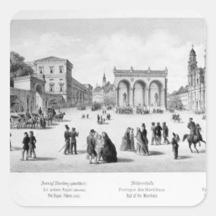 Adesivo Quadrado Vista de Munich, 1869