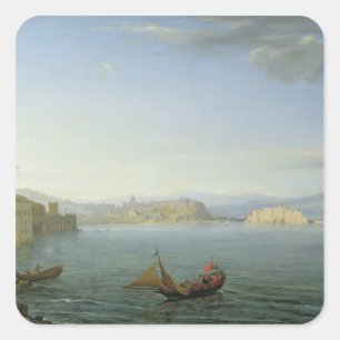 Adesivo Quadrado Vista de Nápoles, 1750