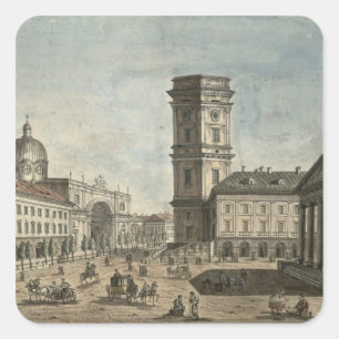 Adesivo Quadrado Vista de Nevsky Prospekt, St Petersburg, 1810