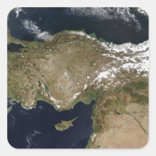 Adesivo Quadrado Vista de satélite da Turquia
