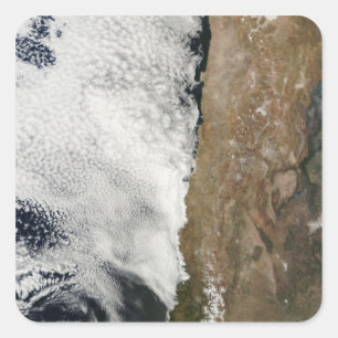 Adesivo Quadrado Vista de satélite das montanhas dos Andes