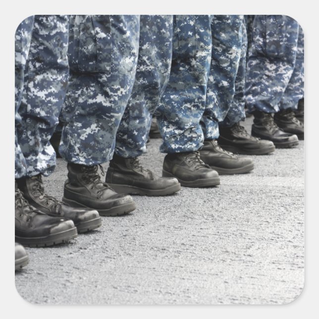 Adesivo Quadrado Vista de seção baixa dos marinheiros (Frente)