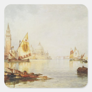 Adesivo Quadrado Vista de Veneza