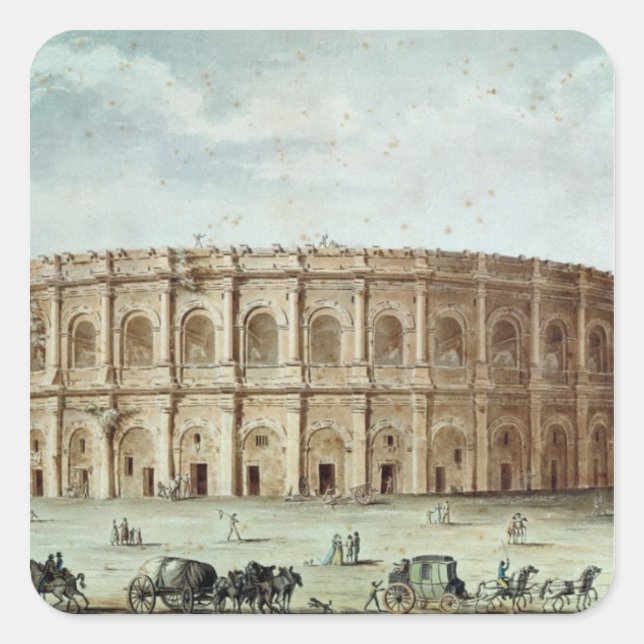 Adesivo Quadrado Vista do Anfitheatre Romano (Frente)