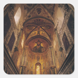 Adesivo Quadrado Vista do apse com o cristo Pantocrator