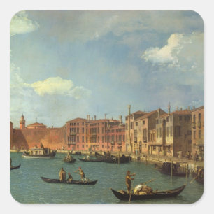 Adesivo Quadrado Vista do canal de Santa Chiara, Veneza