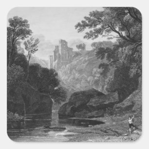 Adesivo Quadrado Vista do Castelo de Roslin