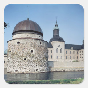 Adesivo Quadrado Vista do castelo de Vadstena, construída em 1545