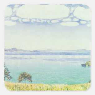 Adesivo Quadrado Vista do lago Leman de Chexbres, 1905