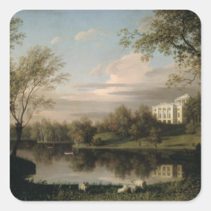 Adesivo Quadrado Vista do Palácio de Pavlovsk, c.1800