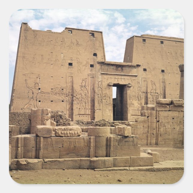 Adesivo Quadrado Vista do primeiro pilão do Templo de Horus (Frente)