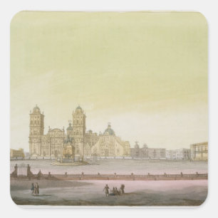 Adesivo Quadrado Vista do quadrado principal na Cidade do México (c