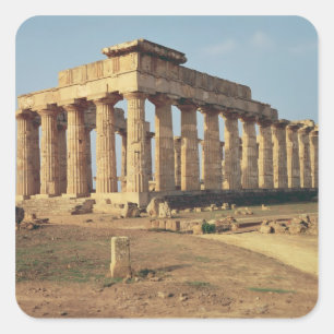 Adesivo Quadrado Vista do templo E, c.490-480 BC