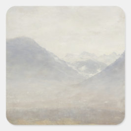 Adesivo Quadrado Vista do Vale do Ulten - Pintura de Eternos