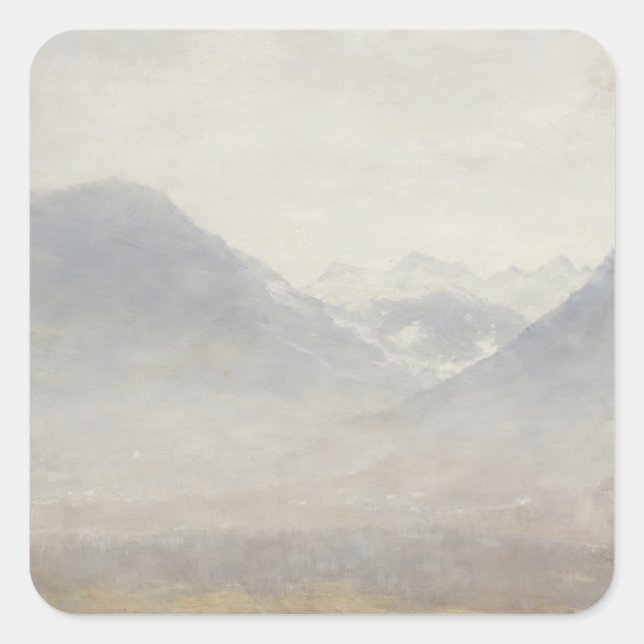 Adesivo Quadrado Vista do Vale do Ulten - Pintura de Eternos (Frente)