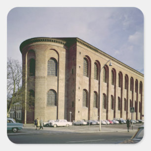 Adesivo Quadrado Vista exterior do Aula Palatina, c.310 construído