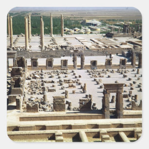 Adesivo Quadrado Vista geral do palácio, período de Achaemenian
