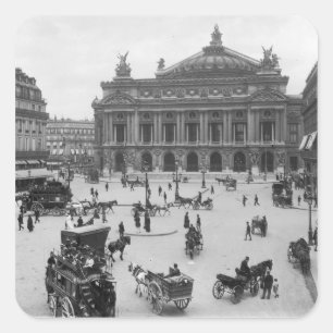 Adesivo Quadrado Vista geral do teatro da ópera de Paris