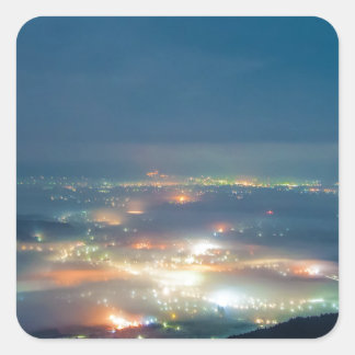 Adesivo Quadrado Vista Noturna Aso Night Sea Of Clouts Japan Kumamo