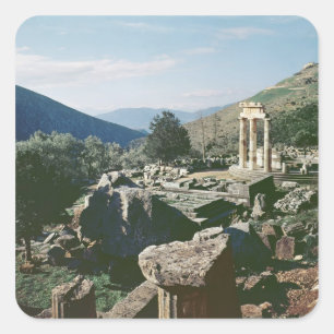 Adesivo Quadrado Vista panorâmica do local com o templo dos tholos