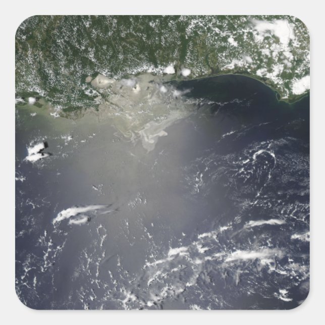 Adesivo Quadrado Vista por satélite das fugas de petróleo