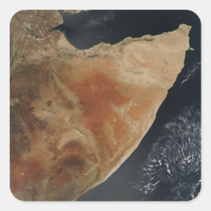 Adesivo Quadrado Vista satélite do chifre de África