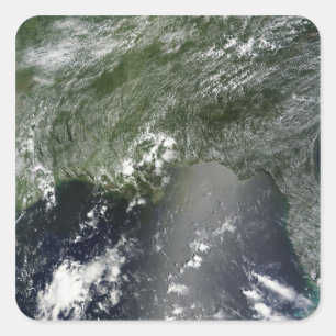 Adesivo Quadrado Vista satélite do Golfo do México 2