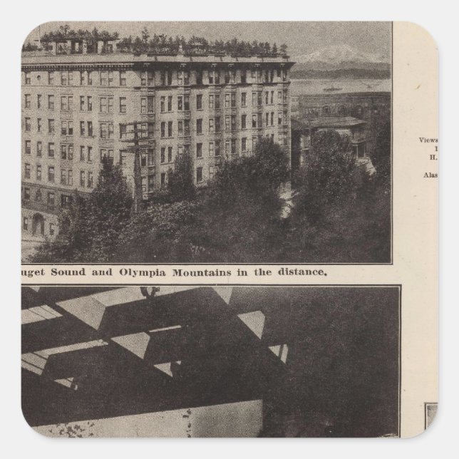 Adesivo Quadrado Vistas, Seattle (Frente)