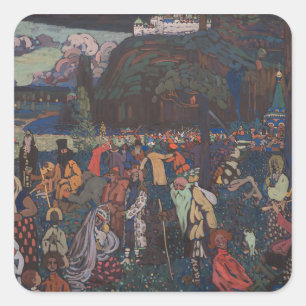 Adesivo Quadrado Vitalidade Abstrata, Wassily Kandinsky Vida Colori