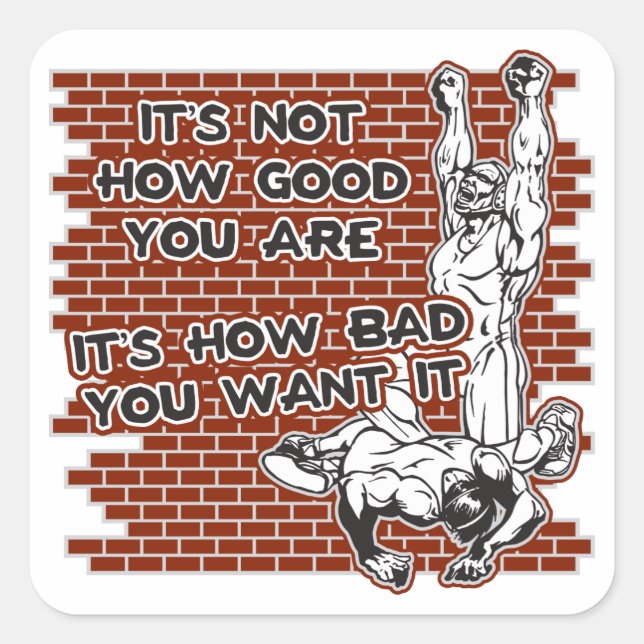 Adesivo Quadrado Vitória da luta (Frente)