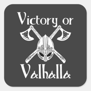 Adesivo Quadrado Vitória ou Valhalla - Helm e Ax