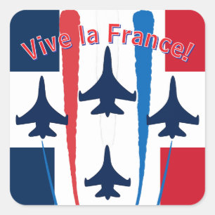 Adesivo Quadrado Viva a França