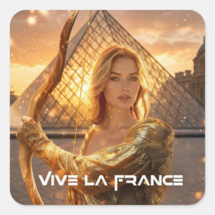 ADESIVO QUADRADO VIVA A FRANÇA - PARIS