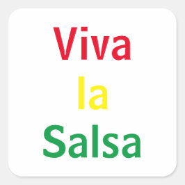 Adesivo Quadrado viva la salsa