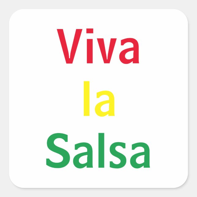 Adesivo Quadrado viva la salsa (Frente)